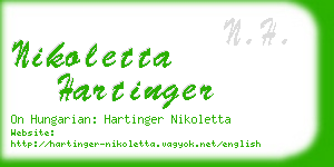 nikoletta hartinger business card